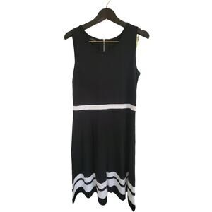 Talbot's Sweater Dress Black and White SZ M